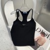 ★大人気プラダ夏用に涼しい女性用タンクトップ2506BKJ85-PR-B045